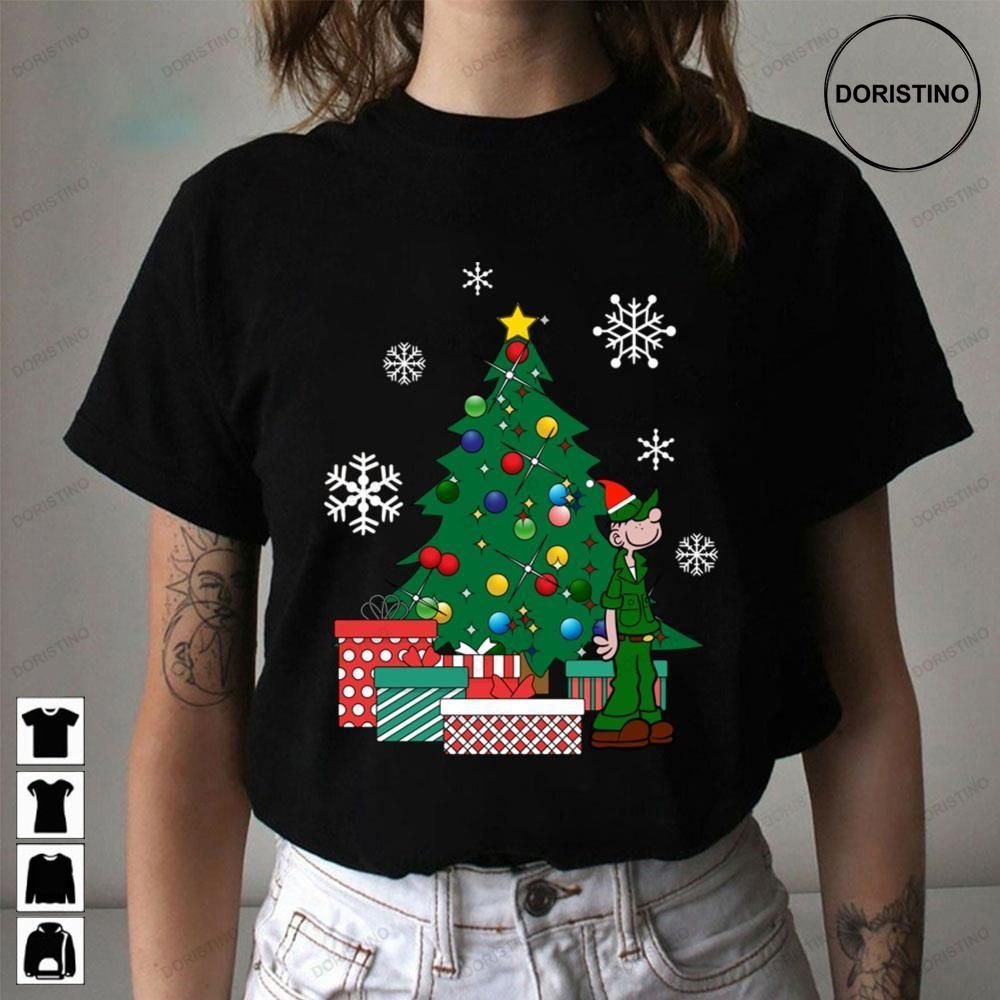 Beetle Bailey Around The Christmas Tree Awesome Shirts